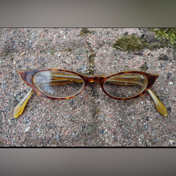 Vintage 1950's Jean Lafont Cat-Eye Glasses, Frames Only with Case, Made in Paris - Picture 3 of 7